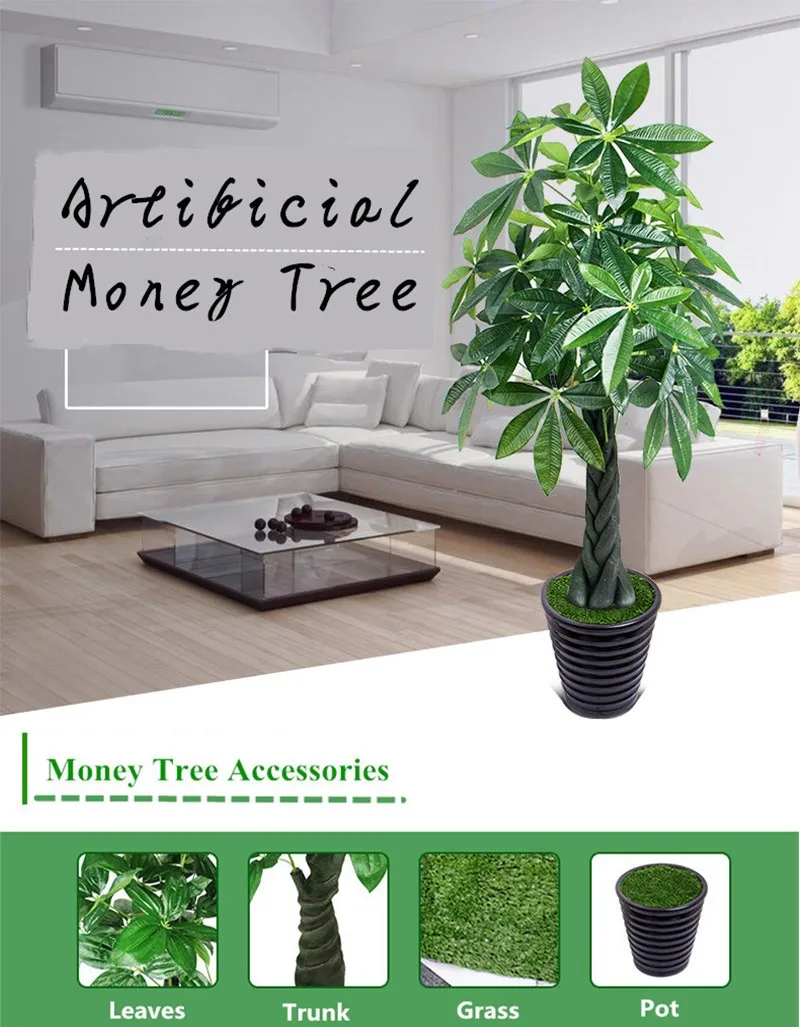 Real Touch Gluing Process Tall Emanemtree Tropical Ornamental Plants