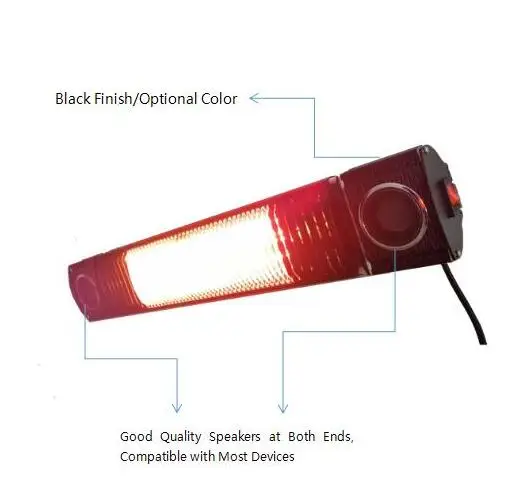 Infrared Electrical Heater, 1500W/2000W, Aluminum Alloy - detail 2