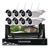 Outdoor 2MP 10inch Monitor security camera system wireless nvr wifi 1080p kit 8ch