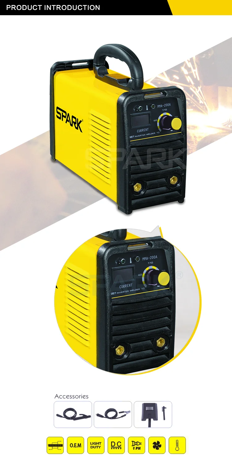 Spark Hiqh-transformadores De Soldadura De Arco,Máquina Soldadora Portátil  Master Igbt,Inversor Mma 180,Zx7 Arc/mma 200 - Buy Arc/mma 200 Inversor  Soldador Product on Alibaba.com