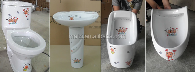 Bathroom fancy design ceramic child toilet set