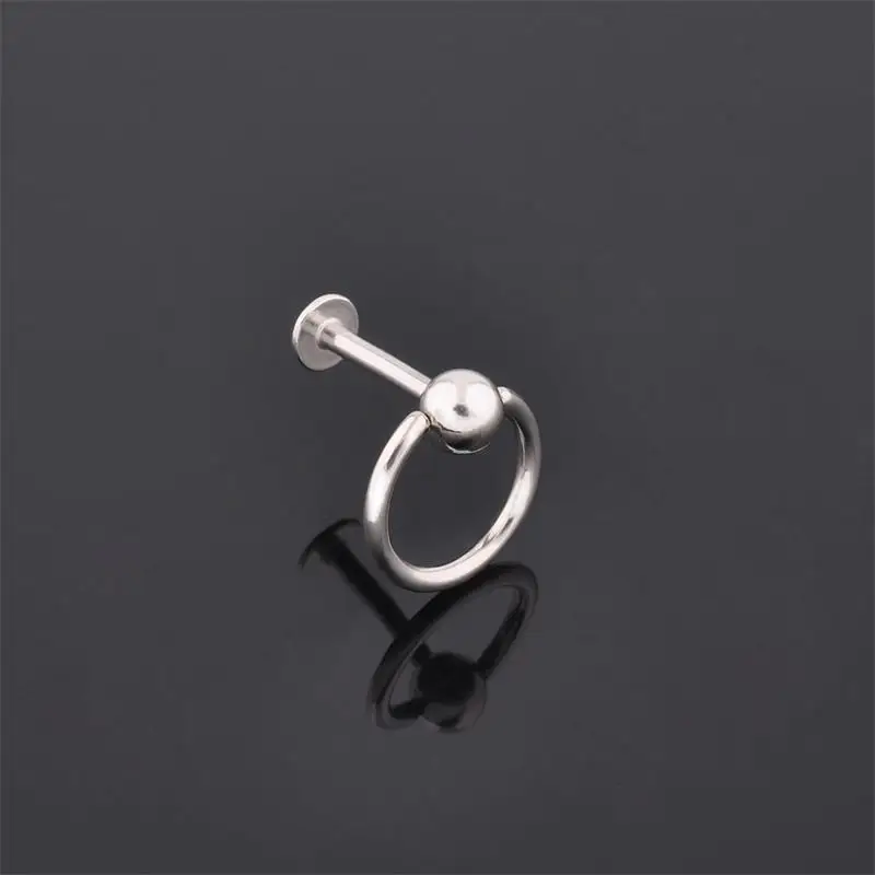14g Jeweled Slave DoorKnocker Labret