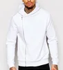 Newest 2020 OEM White Metal Inclined Zipper Warm Winter Men's Stylish Fashion Fitness Clothing Gym Sport Casual Soft Hoodie