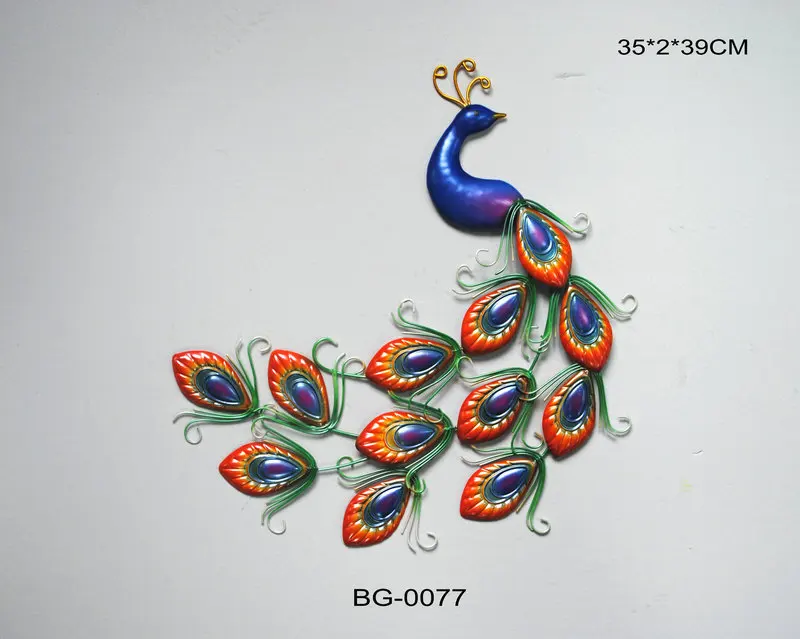 Most Beautiful Art Gift Rustic Metal Peacock Wall Decor Buy