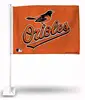 Baltimore Orioles 2-Pack Ambassador Style Auto Flag Car Banner Set Baseball,Flag approximately 4" x 6"