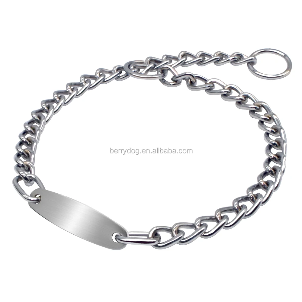 Berry Support Customized Engraved Id Pet Dog Metal Chain Collar Buy