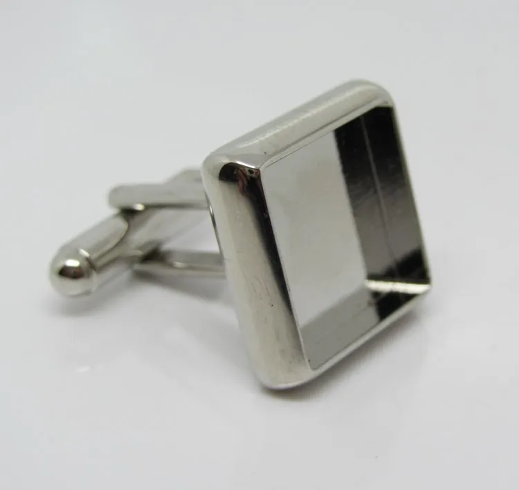 DIY jewelry metal cuff link tray brass custom square cufflink blanks.jpg