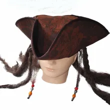 cappello jack sparrow con parrucca