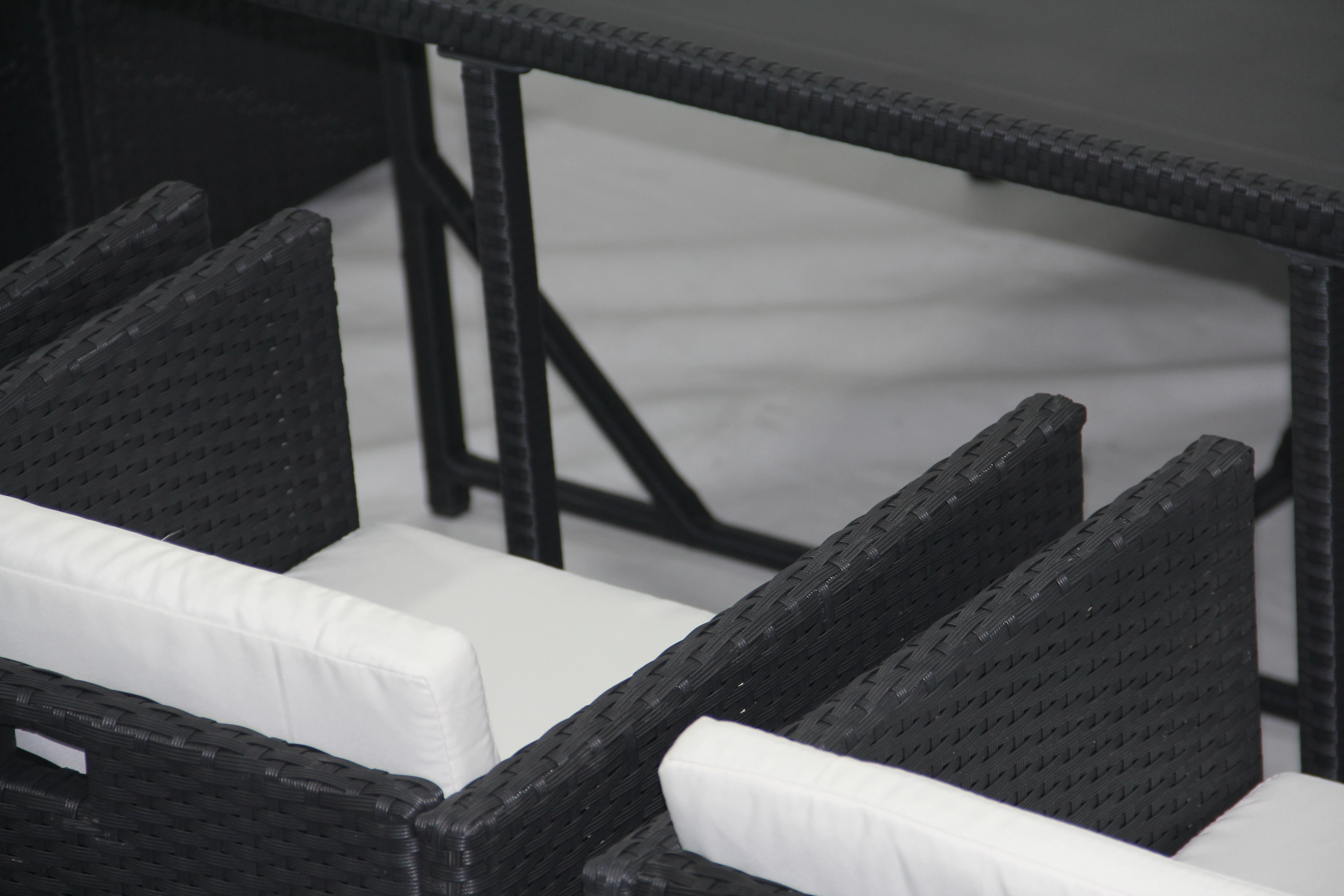 
10pcs cheap price wicker furniture sets for patio rattan wicker chairs rattan dining chair 