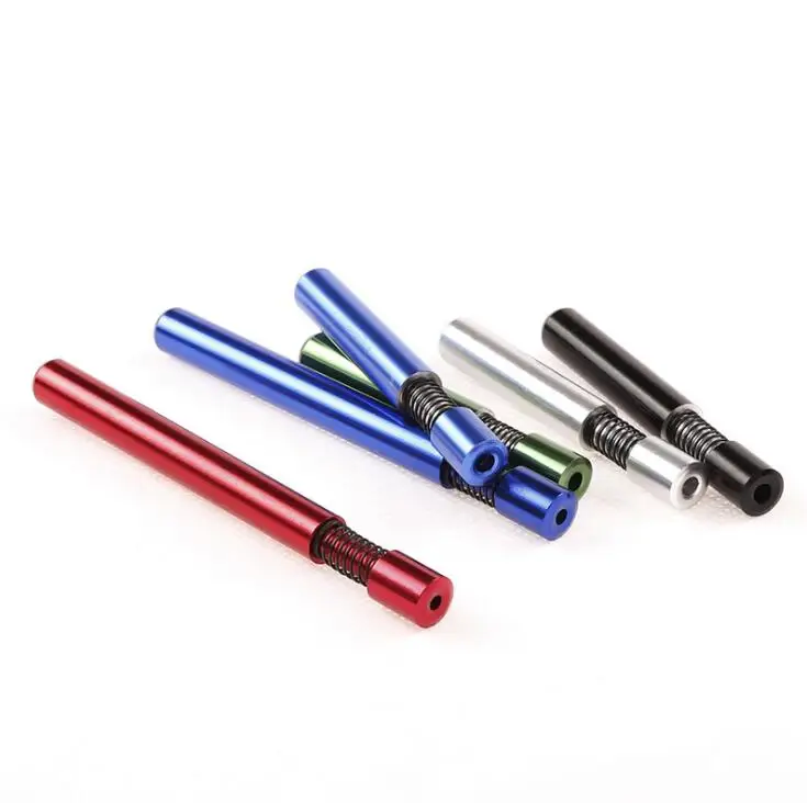 

Manufacture Length 82 MM Creative Spring Smoking Pipe Portable Metal Smoke Tobacco Pipe, Colorful