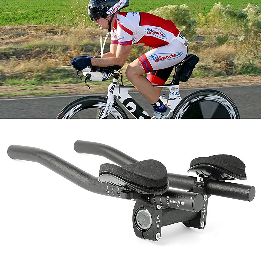 Top Home Dec TT Handlebar Aero Bars Triathlon Time Trial Tri Cycling Bike Rest Handlebar for Bicycle Aerobars, Moutain Bike or Road Bike