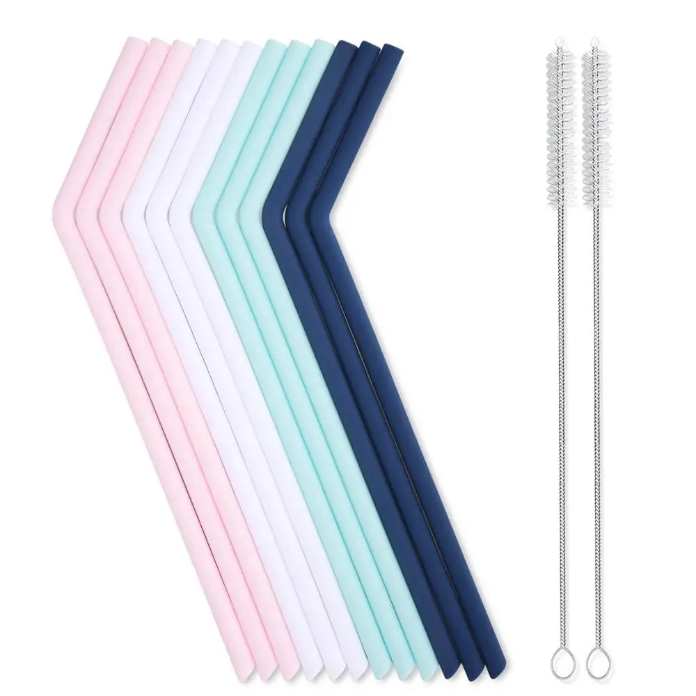 

Food Grade Reusable Drinking water juice Silicone Collapsible straws, Pink;purple;yelllow;blue;orange