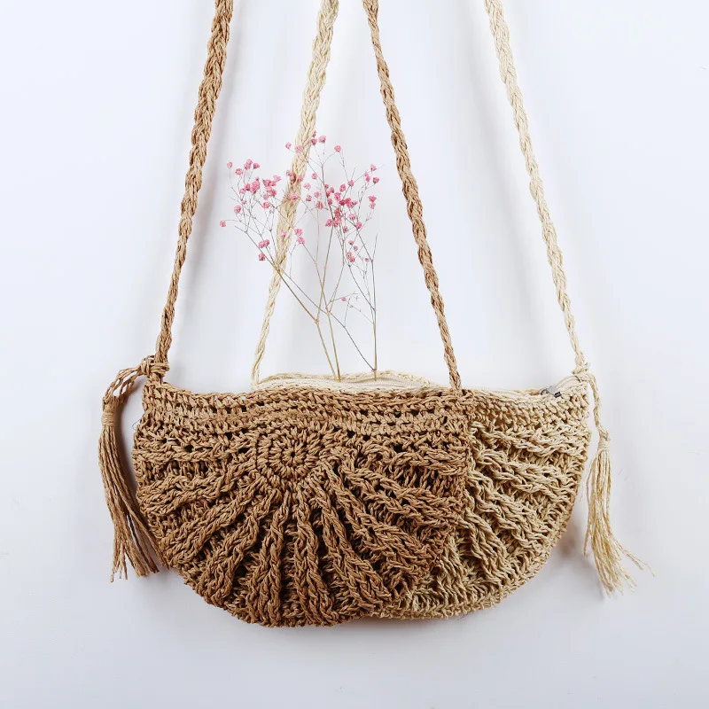 稻草手提包流行稻草手袋女士手提包肩草袋斜挎包 - buy 稻草包斜挎包