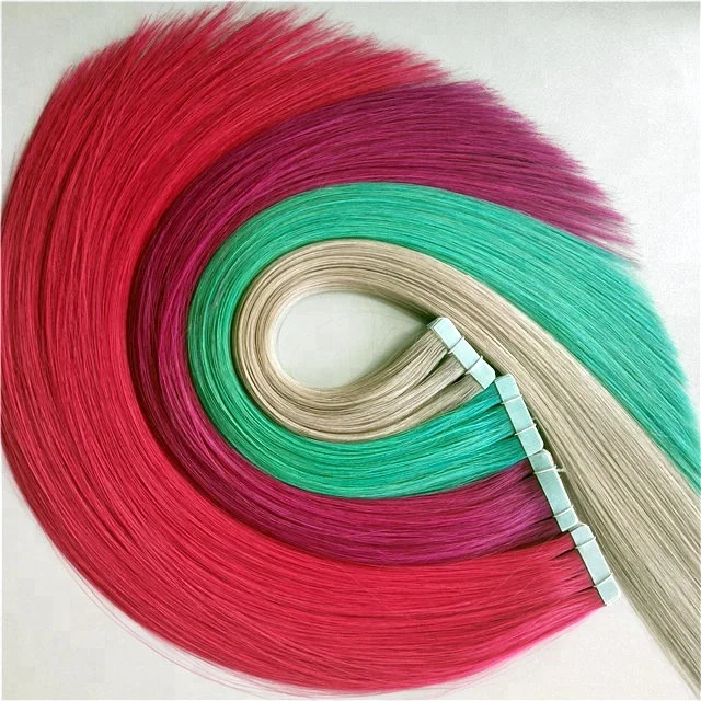 

2018 new arrival 9a European remy hair double drawn tape hair extension for hair salon