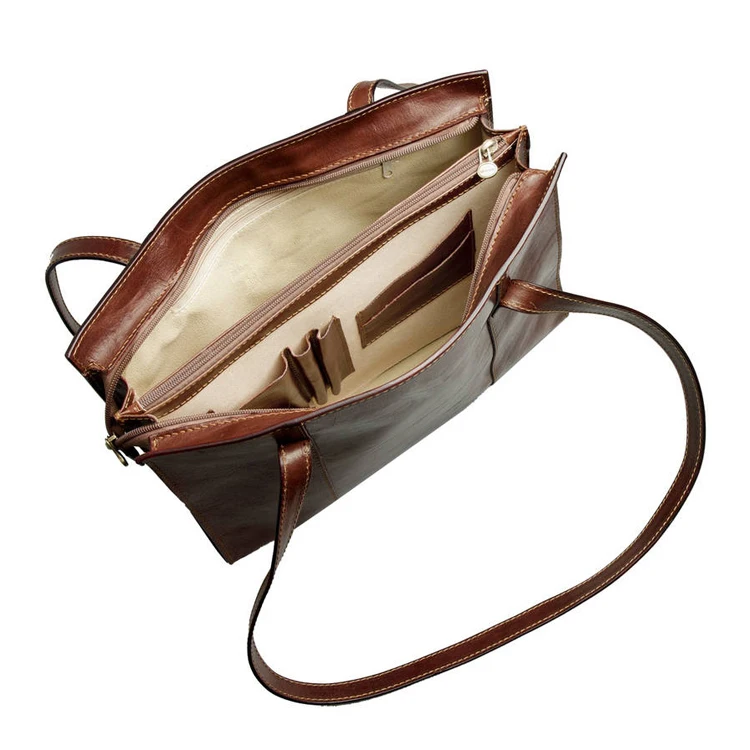 Genuine Leather Women Business Work Tote Bag Office Lady Hand Bags With Long Shoulder Strap Handbags Genuine Leather Women Business Work Tote Bag Office Lady Hand Bags With Long Shoulder Strap Handbags