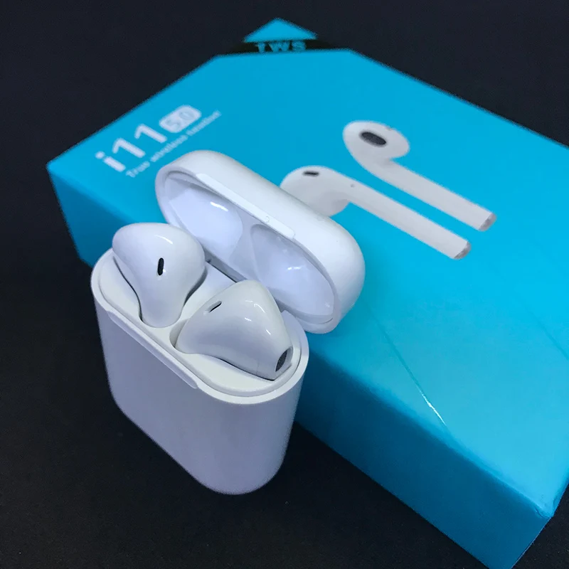 

2019 New Arrival i11 tws hifi wireless earbuds waterproof touch control bluetooths 5.0 headphones, Black;white