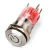 IP67 waterproof 16mm Illuminated electronic push button switch with power