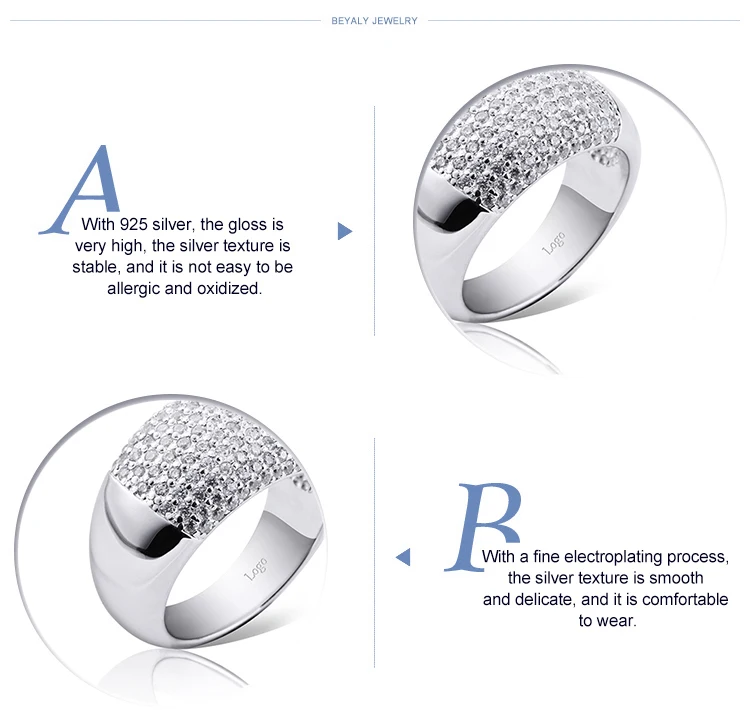 2019 Latest Design Wedding Band Ring Jewel Aaa Nano Zircon Micro Paved White Gold