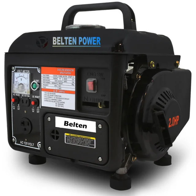 
950 650/700/800/900W 110/120/220/240V 2HP 2-stroke recoil start mini portable gasoline generator 