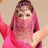 BestDance Sexy Mysterious Lady Belly Dance Dancing Face Veil Voile Sequin Bead Wrap Scarf