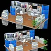 Detian offer portable cheap exhibition expo stands modular show booth display