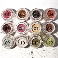 

Glitter Eye Shadow Shimmer Pigments Easy to Wear Waterproof Eye Shadow Loose Shimmer Powder Make Up 12 Colors