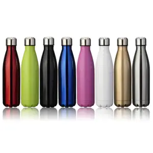 Image of Hot sales Vacuum Insulated Water Bottle, Double Walled Stainless Steel Cola Shape 17 oz (500ML)