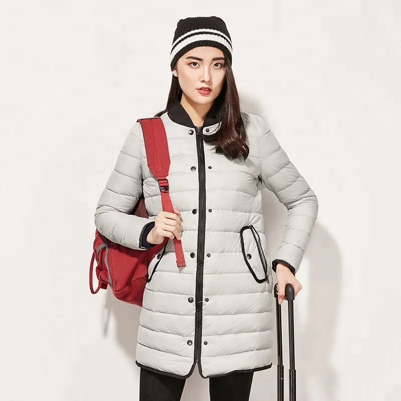 

Winter women long windproof warm light padding down jacket coat, Colorful