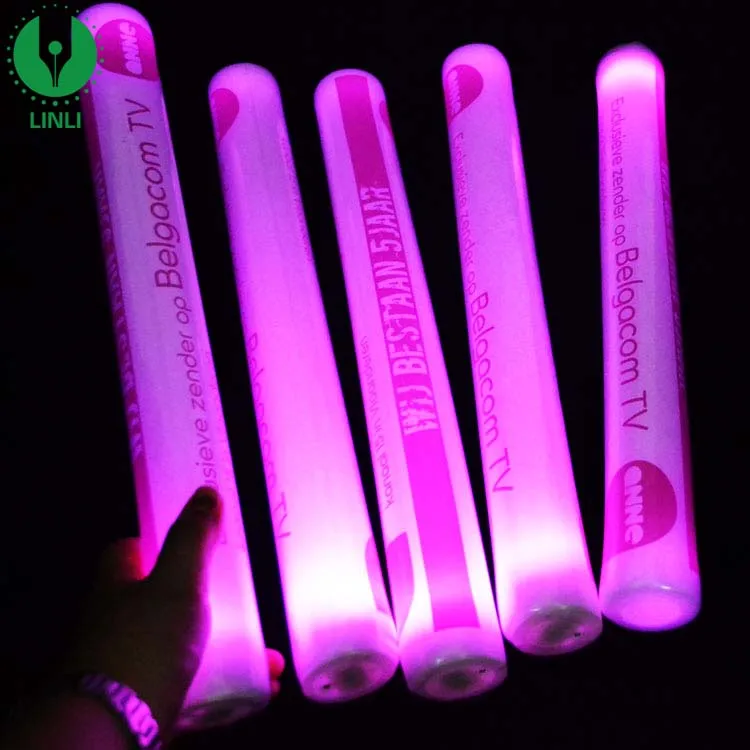 Shenzhen Custom Wholesale Foam Glow Stick Light Up Led Flashing Foam Stick