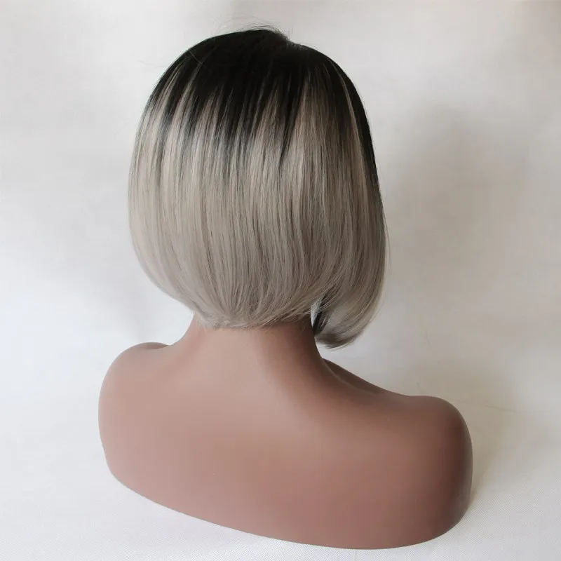 Mode Grau Lace Front Perucke Ombre Naturliche Schwarz Silber Grau Kurze Bob Haar Perucken Weich Und Glatt Volle Spitze Perucke Buy Kurze Silber Perucken Kurze Bob Haar Perucken Mittelteil Vordere Perucken Product On Alibaba Com