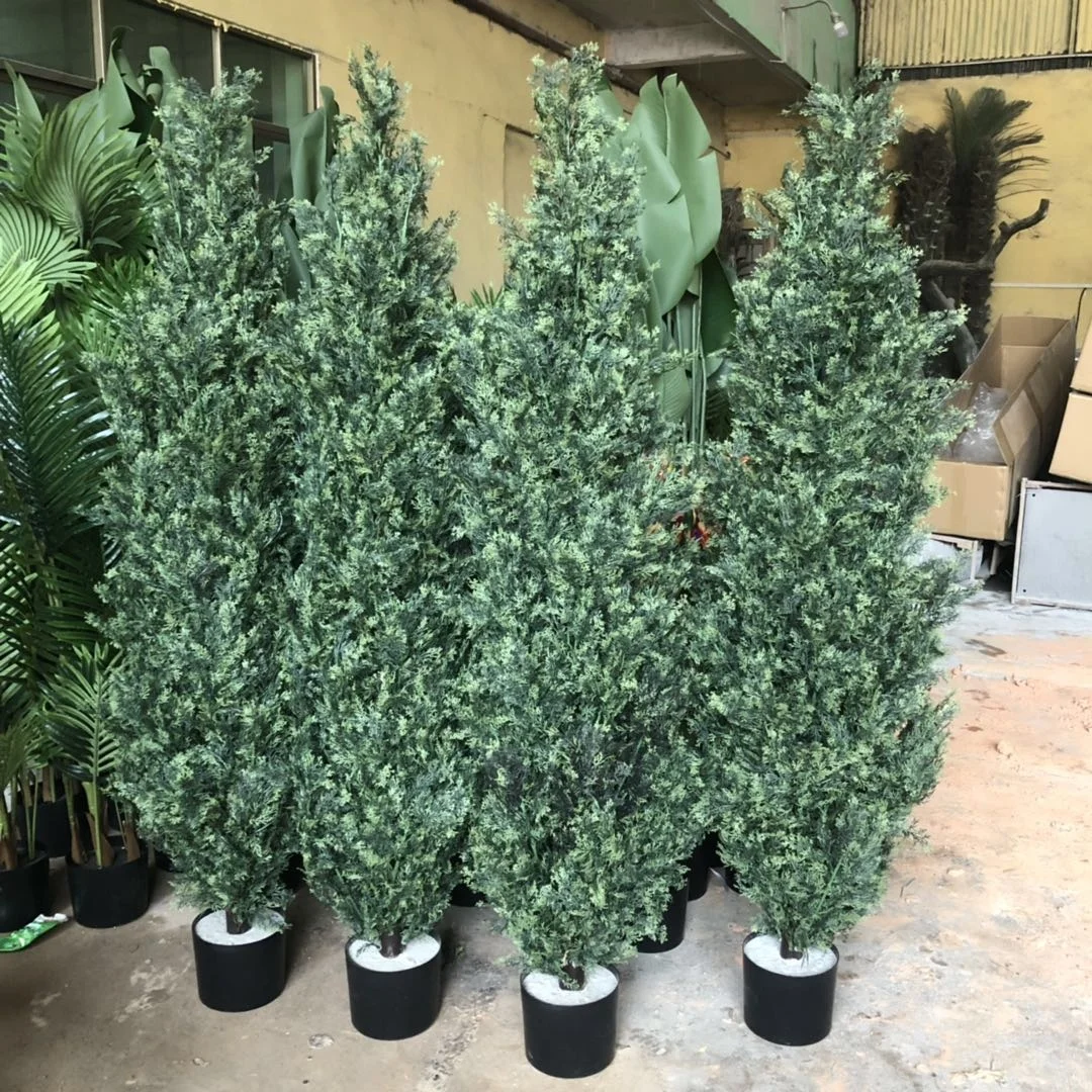

cypress small bonsai pine tree artificial garden decoration plant, See picture