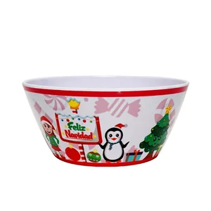 Image of Cheap wholesale housewares round fashionable design tableware ramen melamine bowl OEM salad food plastic fruit bowl