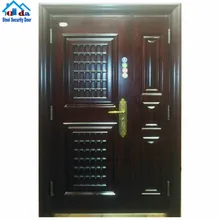 منزل سكني باب فولاذي المدخل الرئيسي الكرز باب معدني للتأمين