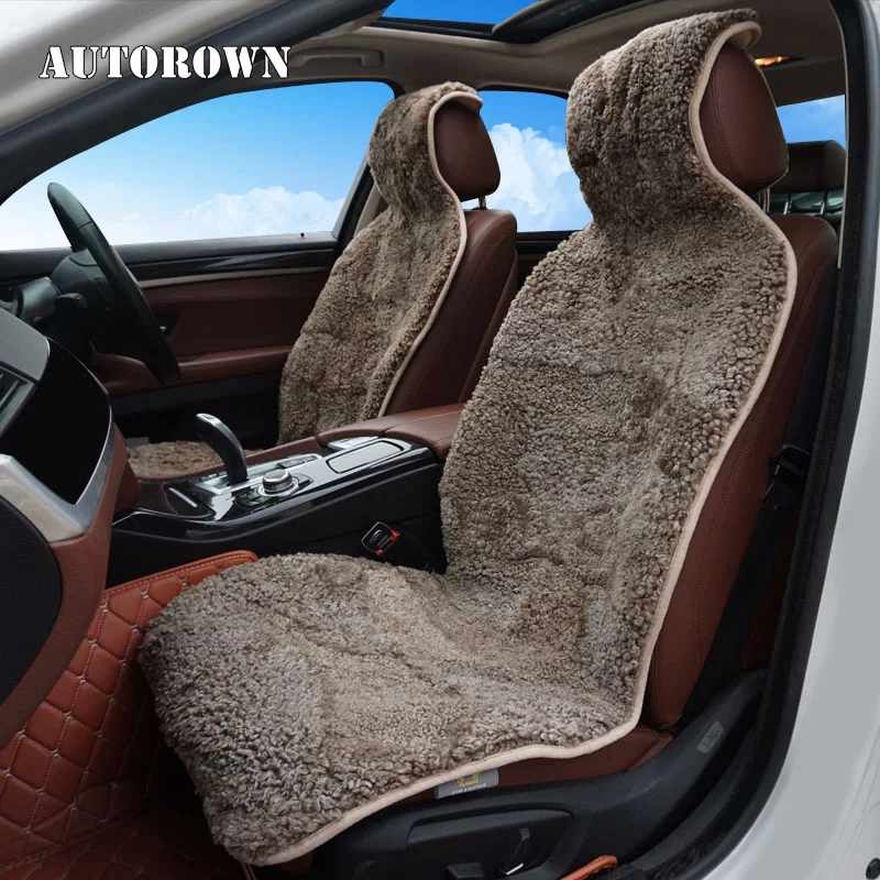 Natural Sheepskin Wool Interior Accessories Warm Sheepskin Car Seat