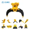 Excavator CE grabs for bulk cargo hydraulic grapple rock grab