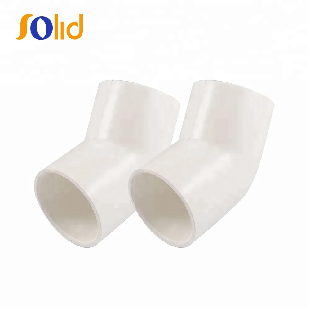 Plastic pipe fitting UPVC 45 degree PVC elbow