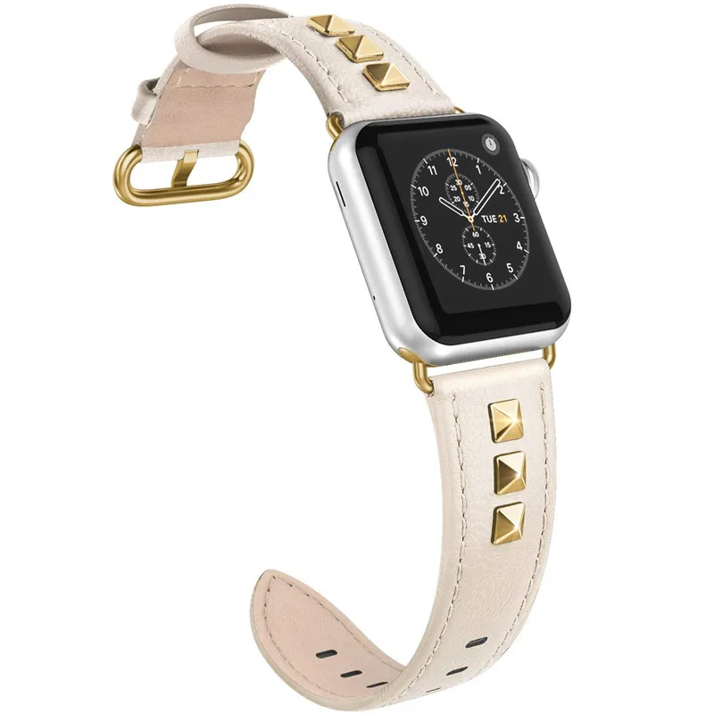 

Stunning Stud Straps with Fine Studded Leather Band For Apple Watch Rivets Band 40mm, Multiple choice