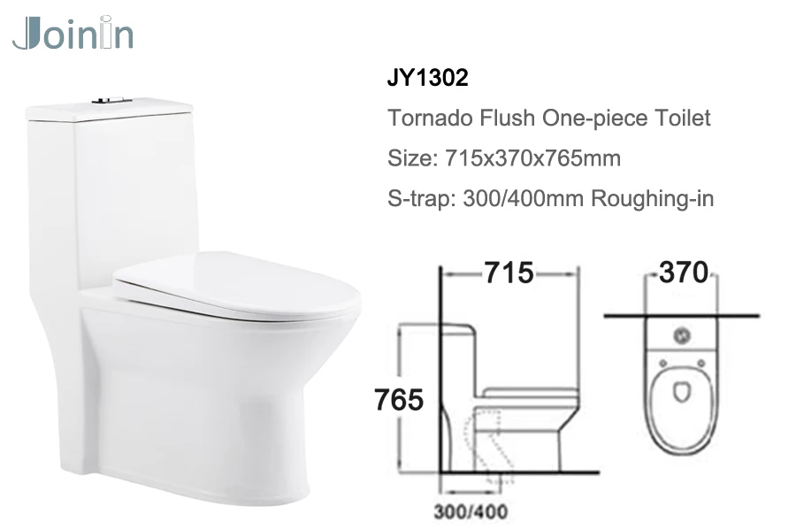 JOININ Sanitary Ware Bathroom Ceramic Tornado one piece Toilet  From Chaozhou JY1302