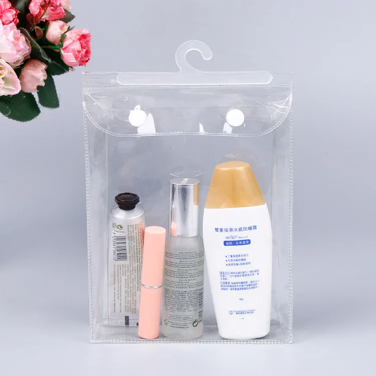 wholesale plastic PVC apparel packaging bag  with hanger