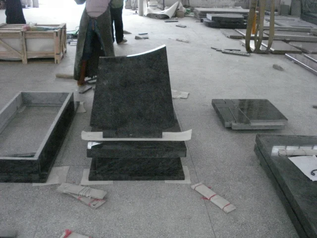 
Professional design fast delivery black marble headstone 