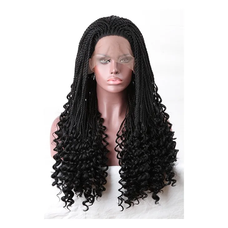 Best Selling Afro Kenya Long Lace Front Wig Wholesale Braided Wigs For