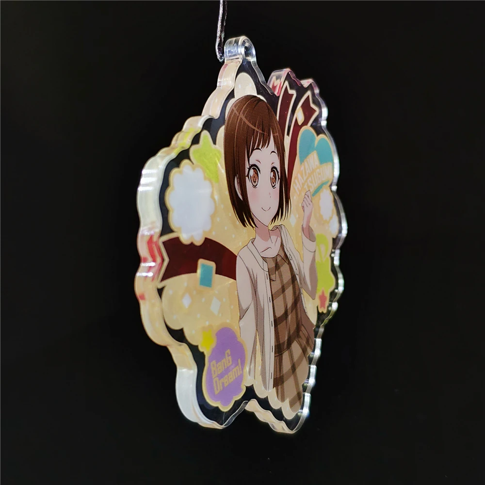 
Free Sample Offset Print CNC Cut Custom Anime Acrylic Keychain Heart Shape Keychain 