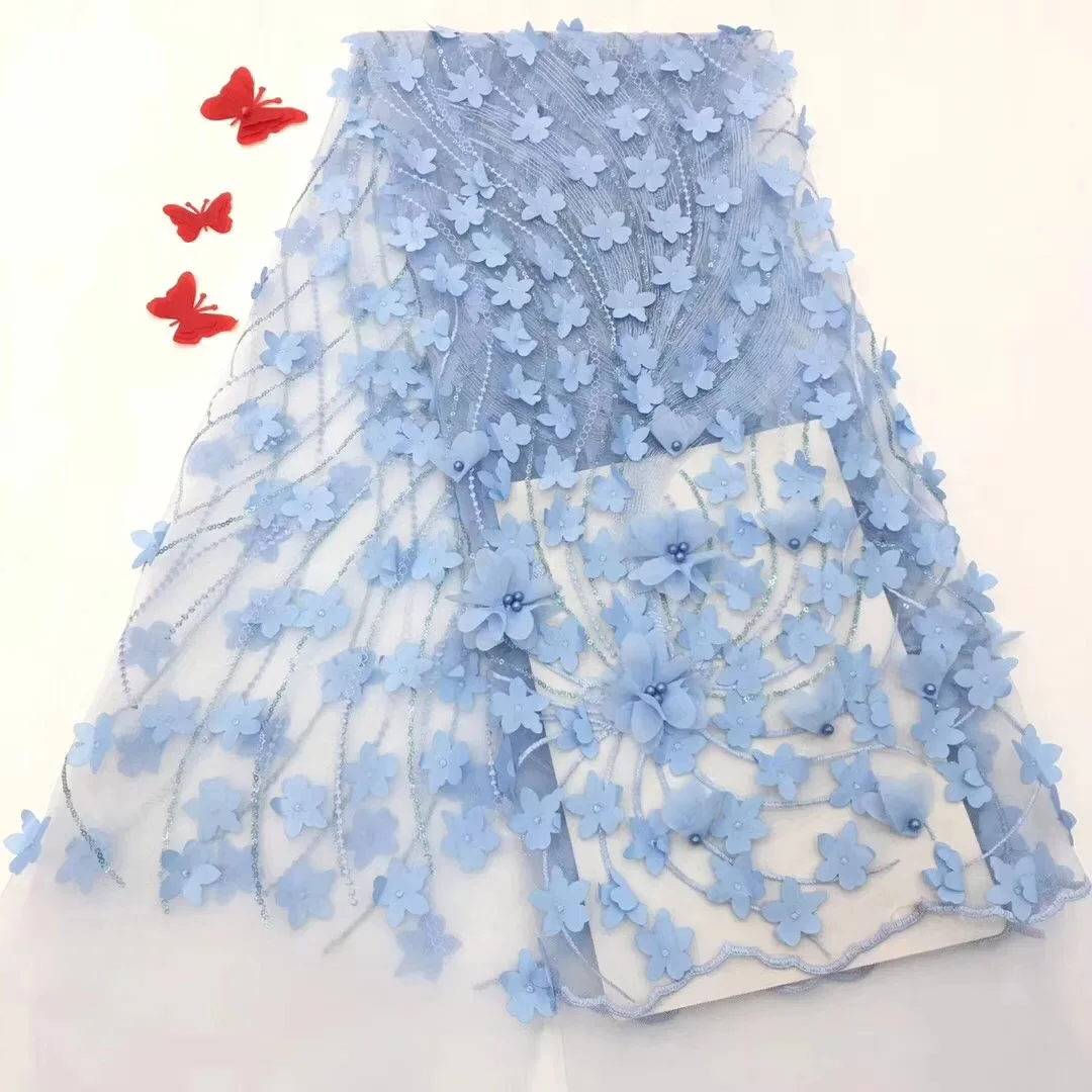 

3 d lace Sinya Bridal Material Multicolor african High Quality french lace fabric flower design lace fabric