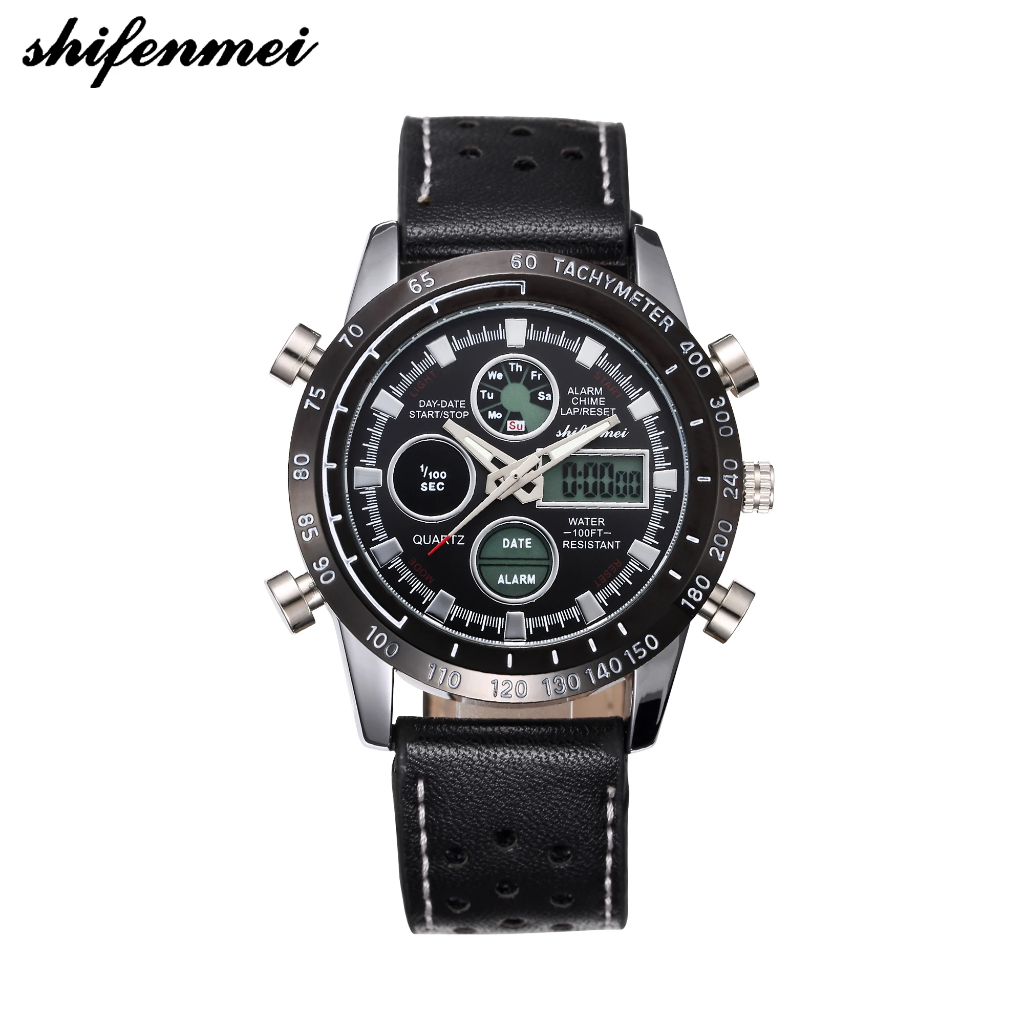 

shifenmei S1123 Cool Mens SHIFENMEI Brand Multi Functional Digital Analog Watches Dual Movement Waterproof Sport Watch, N/a