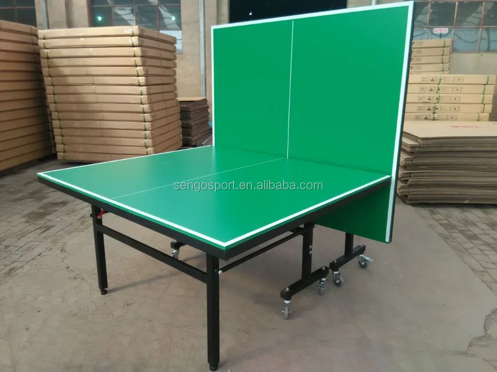 Outdoor Single Folding Table Tennis Table With Wheels Ping Pong Table