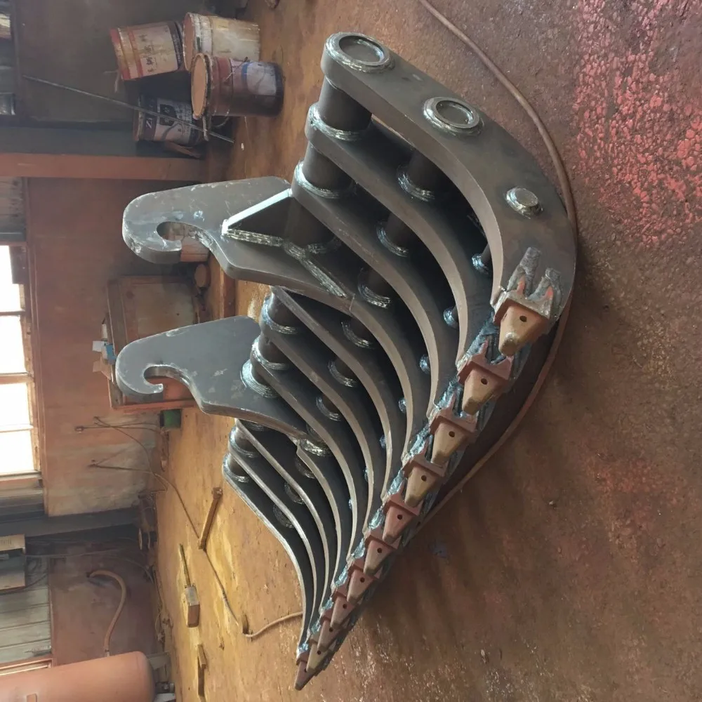 Excavator Rake Land Cleaning Rake Root Rake Grapple Of Excavator Buy
