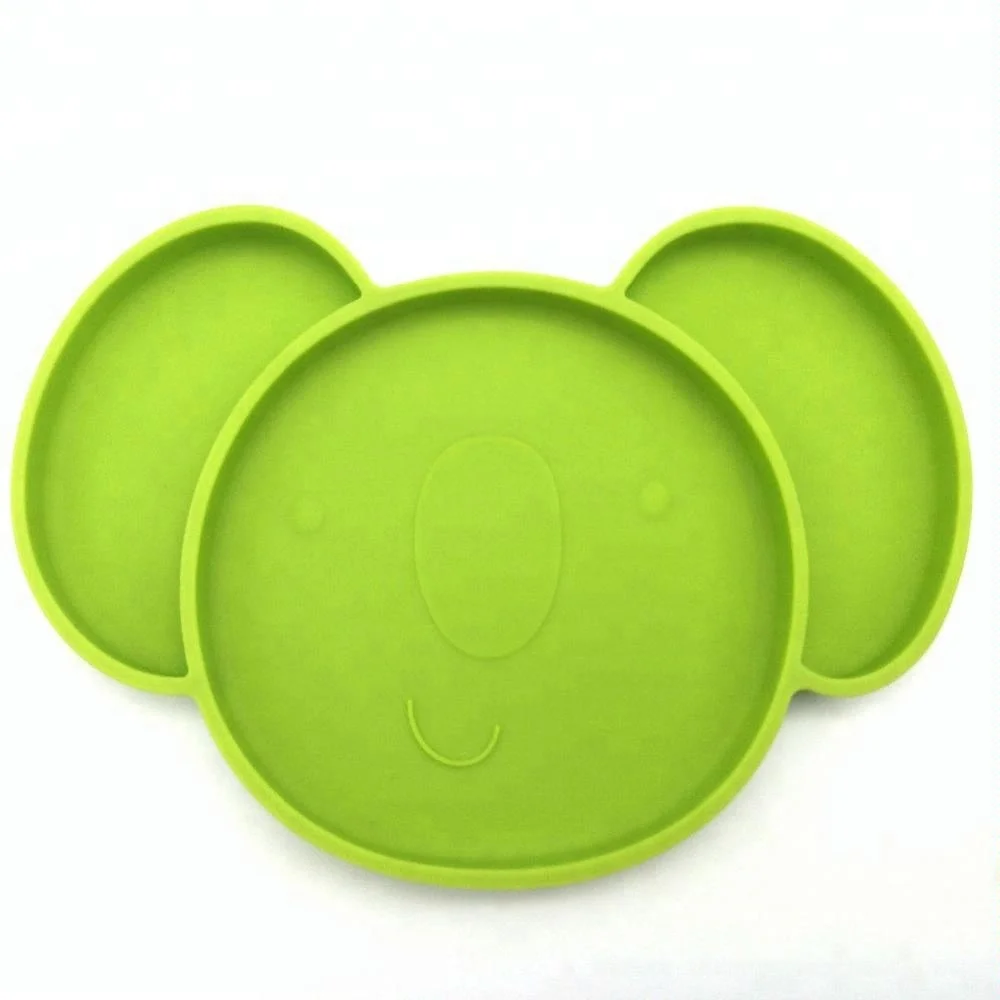 

Non-slip Heat-resistance Soft Silicone Baby Dishes Bowls Suction Placemat kids plate