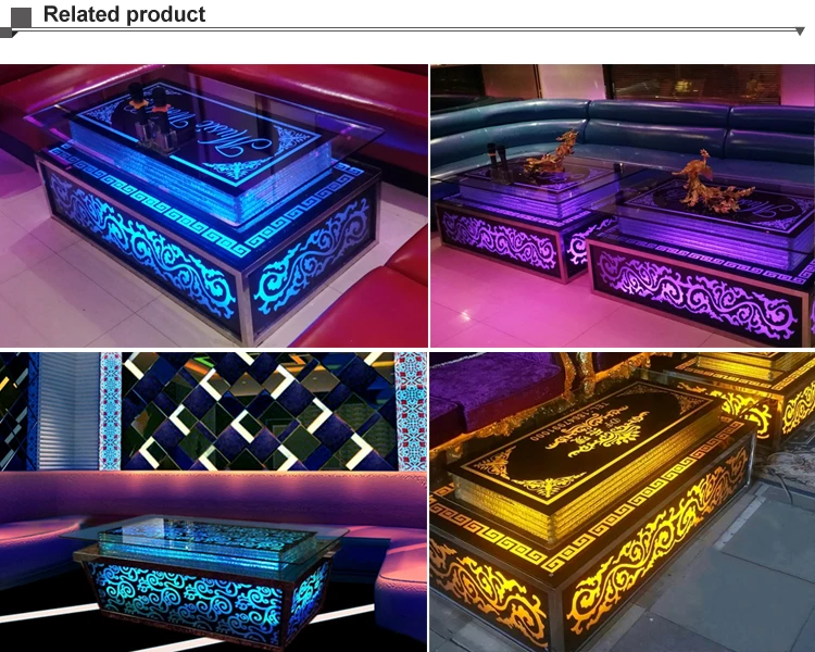 Indoor led light up glow cubes bar tables room furniture