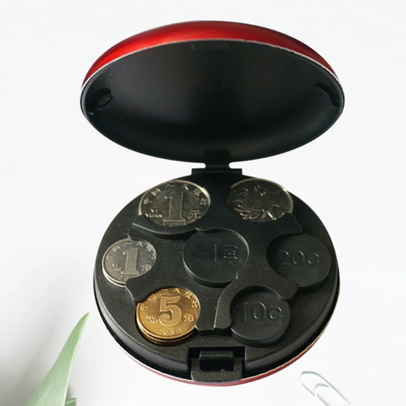 Distributeur de pièces de monnaie rond, porte-monnaie, porte