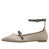 Stud Buckle Strap Ankle Strap Flats
